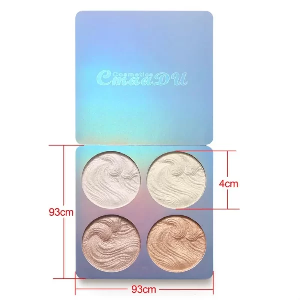 Chameleon 4-in-1 Shimmer Highlighter Powder Palette in 3 Color Combinations - Image 7