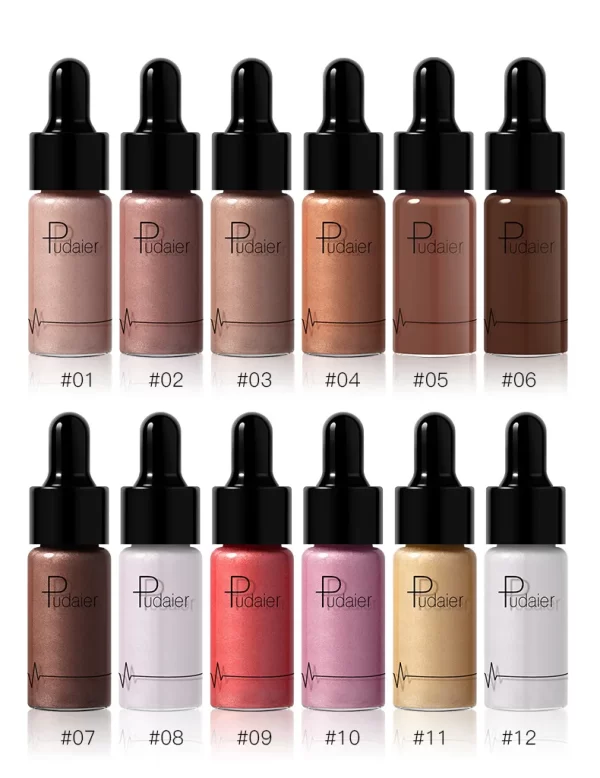 11-Color Liquid Contouring Face Brightener – 3D Glow & Shimmer - Image 13