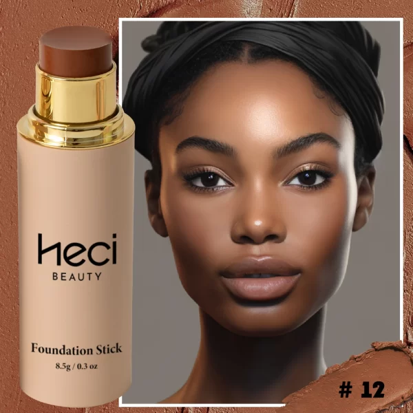 HECI Waterproof Natural Matte Foundation Stick – Long-Lasting, Oil-Control, Lightweight Creamy Makeup Stick in 6 shades - Image 3