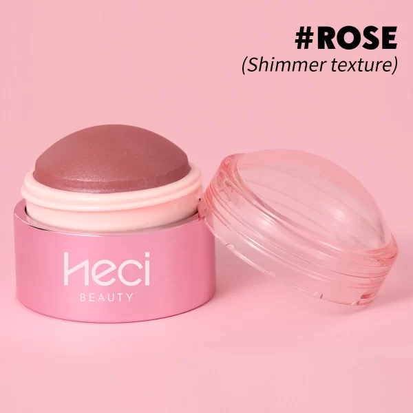 HECI Luxury Rose Gold Mini Lip & Cheek Tint Blush Balm Stick in 7 Colors - Image 5