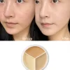 XIXI Tri Color Concealer Pot - Color Correcting Concealer for Dark Circles & Spots With Optional Brush - Image 17