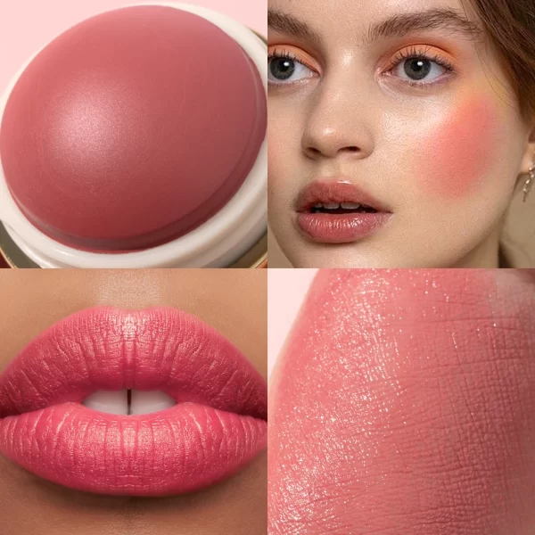 HECI Luxury Rose Gold Mini Lip & Cheek Tint Blush Balm Stick in 7 Colors - Image 9