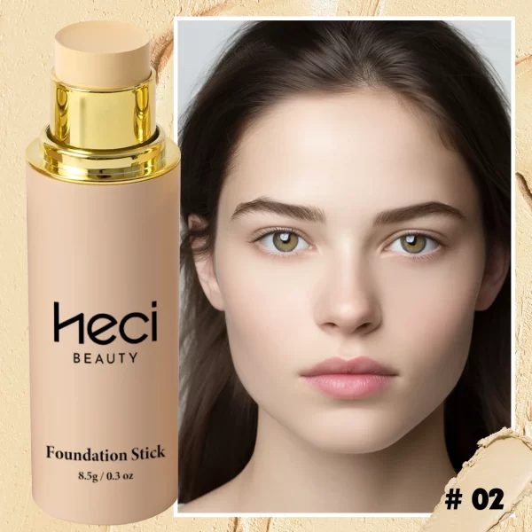 HECI Waterproof Natural Matte Foundation Stick – Long-Lasting, Oil-Control, Lightweight Creamy Makeup Stick in 6 shades - Image 7