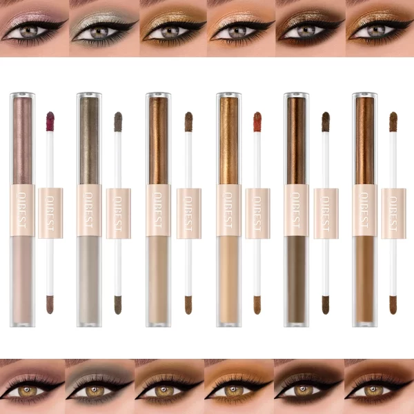 QIBEST Liquid Dual-End Matte & Glitter Fusion Eyeshadow in 6 colors - Image 2