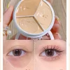 XIXI Tri Color Concealer Pot - Color Correcting Concealer for Dark Circles & Spots With Optional Brush - Image 20