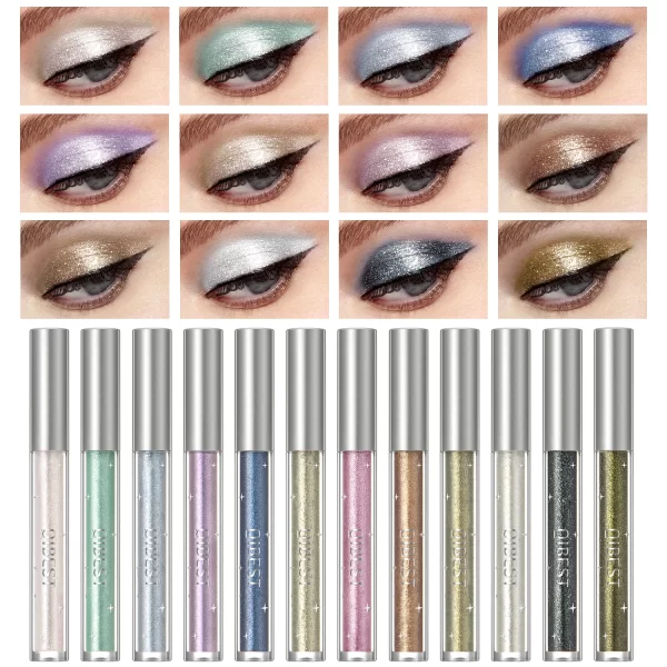 QIBEST Liquid Eyeshadow - Pearlescent Glitter in 19 Colors