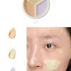 XIXI Tri Color Concealer Pot - Color Correcting Concealer for Dark Circles & Spots With Optional Brush - Image 16