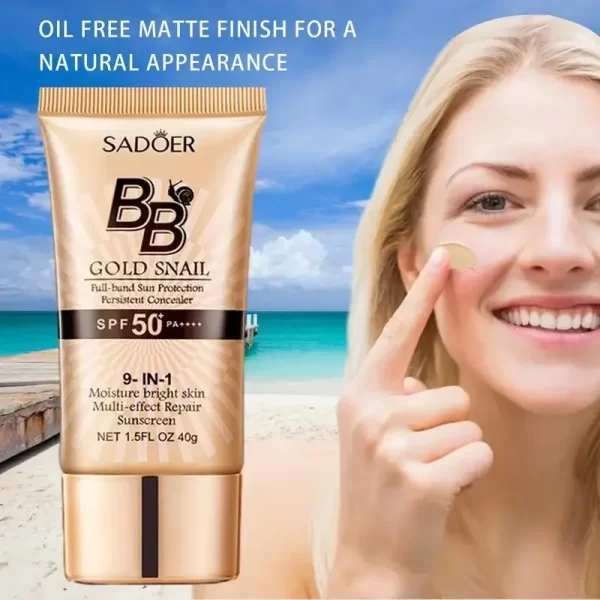 SPF50+ Gold Snail Sunscreen BB Cream - Image 4