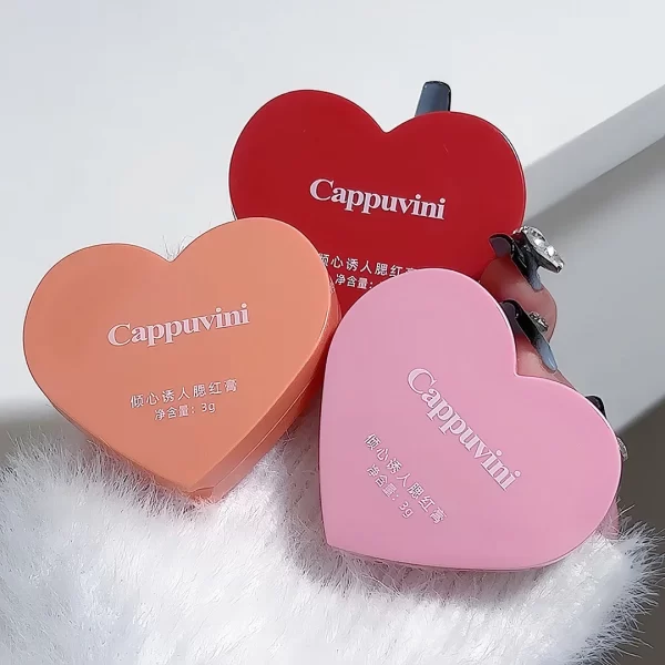 CAPPUVINI Love Air Cushion Cream Blush with Mirror - Image 7