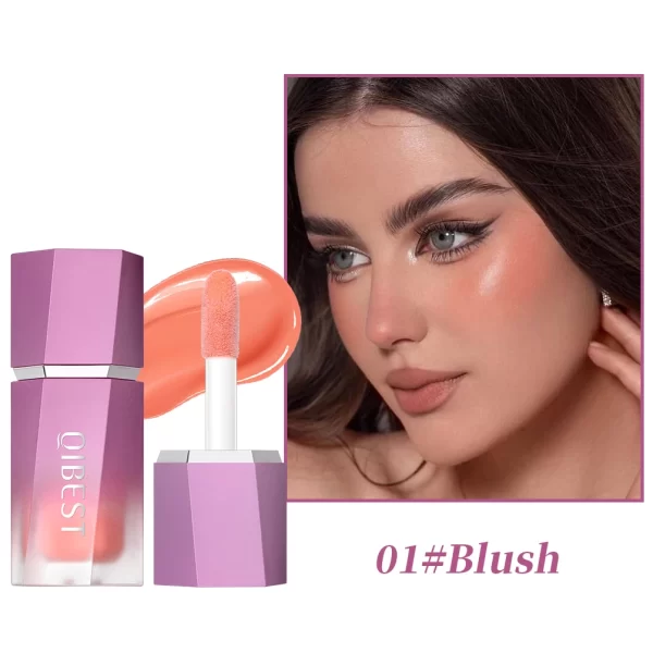 QIBEST Liquid Blush Makeup – Soft, Weightless Cream Blush/Contour/Highlighter Wand with Matte Finish - Image 7