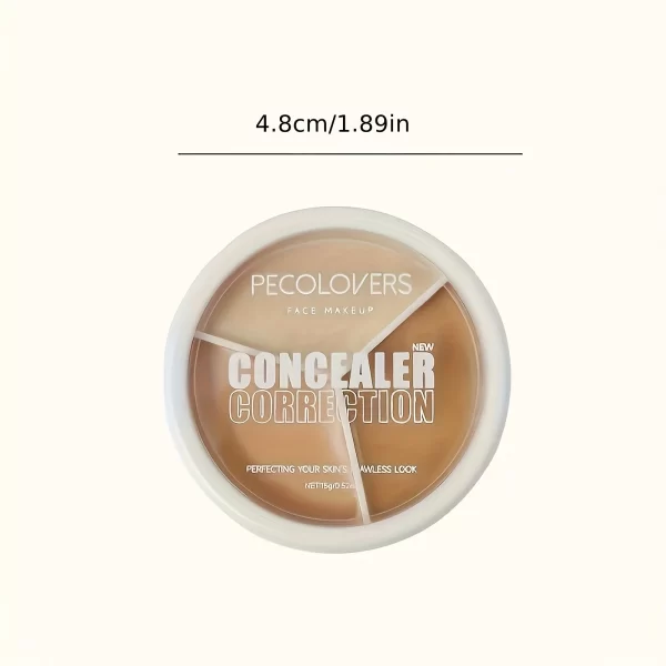 Full Coverage Concealer Foundation Cream - 3 Color Palette - Medium to Deep Skin Tones - Image 4