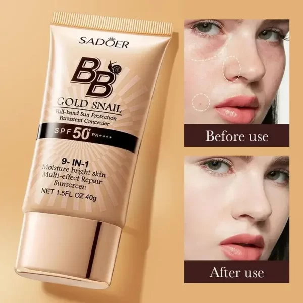 SPF50+ Gold Snail Sunscreen BB Cream - Image 5