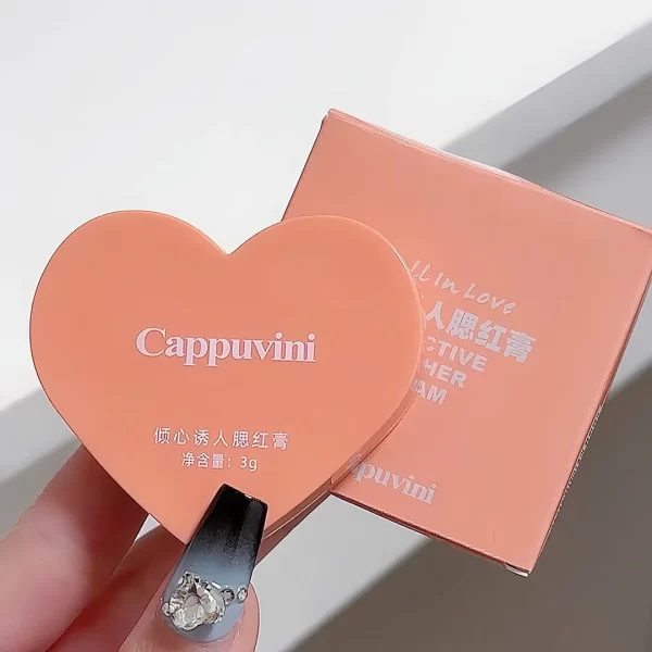 CAPPUVINI Love Air Cushion Cream Blush with Mirror - Image 8