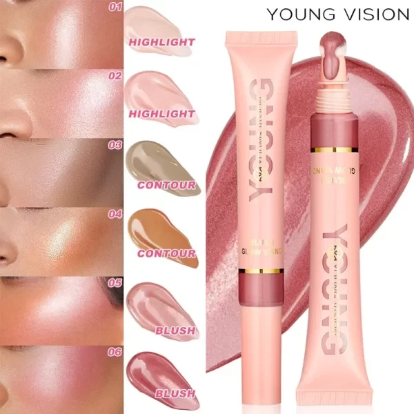 YOUNG VISION Liquid Highlighting Stick - Contouring & Blush Cushion Pen - Image 4