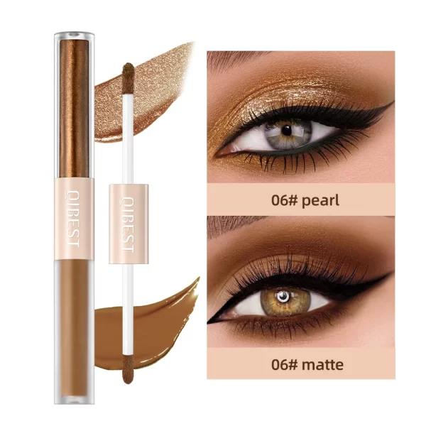 QIBEST Liquid Dual-End Matte & Glitter Fusion Eyeshadow in 6 colors