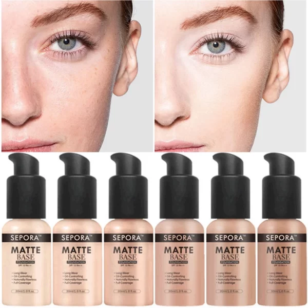 SEPORA 6-Color Matte Liquid Foundation - Image 5