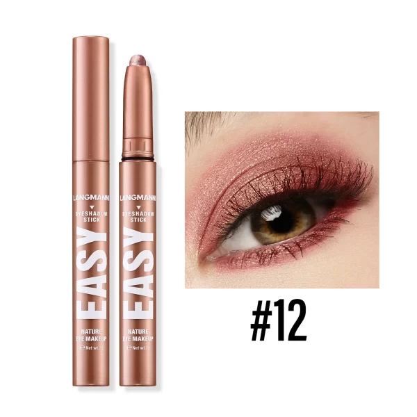 LANGMANNI Waterproof Metallic Pearlescent Eye Shadow Stick - Image 7