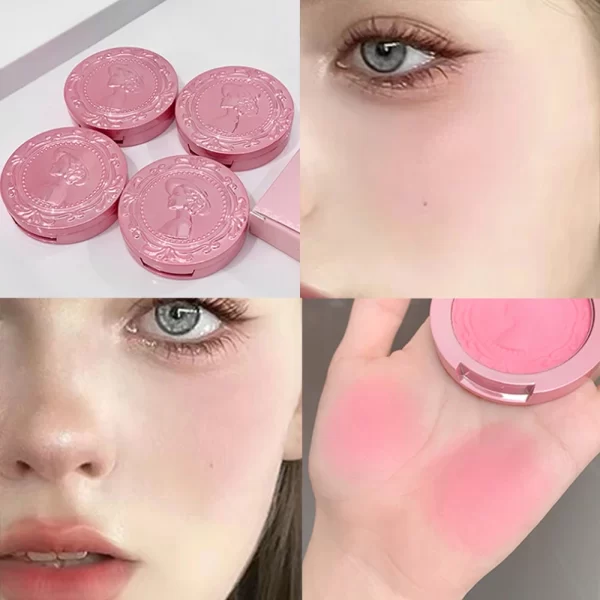 Three-Dimensional Relief Color Powder Blush – Natural, Tender Finish in 3 colors - Image 5