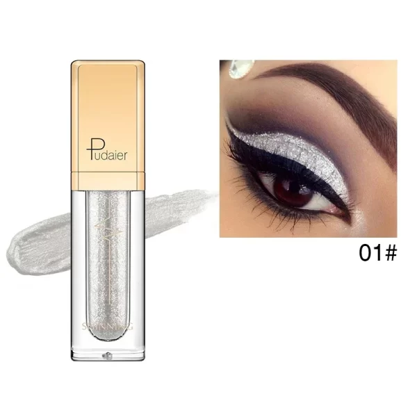 PUDAIER Glitter & Glow Liquid Eyeshadow in 18 Shimmering Colors - Image 4