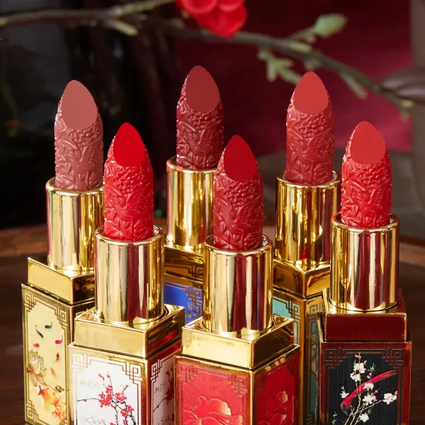 CATKIN Antiquities Carved Matte Lipstick with Chinoiserie Case