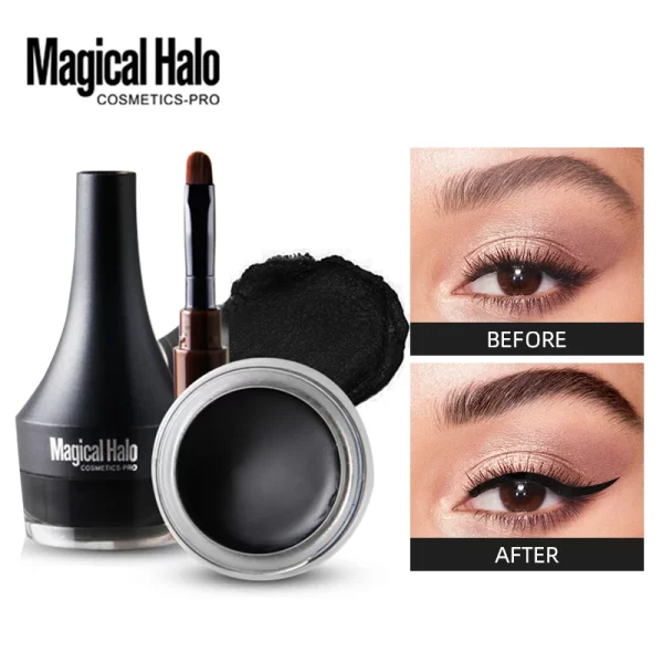 MAGICAL HALO Waterproof Gel Eyeliner Cream Pot with Brush – Smudge-Proof, Long-Lasting, and Highly Pigmented
Customer rated at 5 stars!!