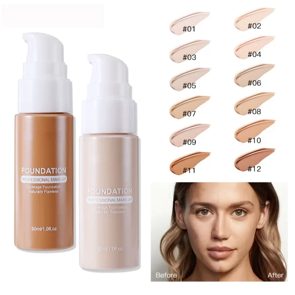 Professional Waterproof Long-Wear Liquid Foundation