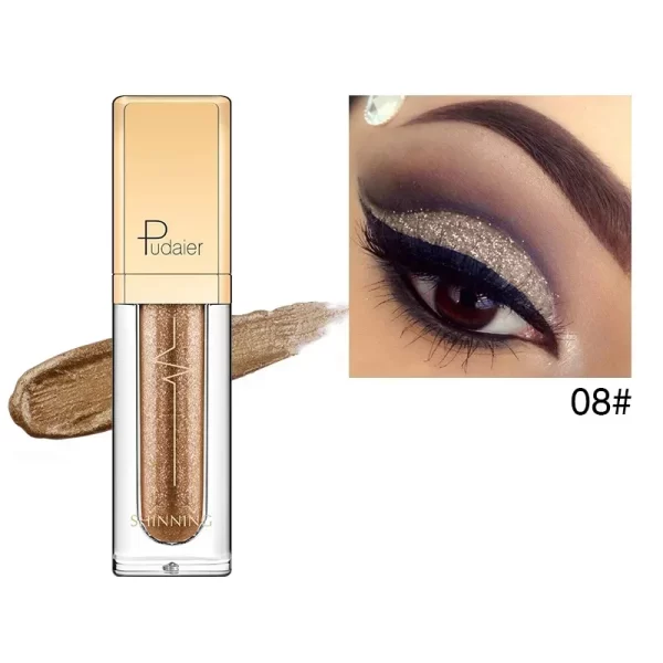 PUDAIER Glitter & Glow Liquid Eyeshadow in 18 Shimmering Colors - Image 7