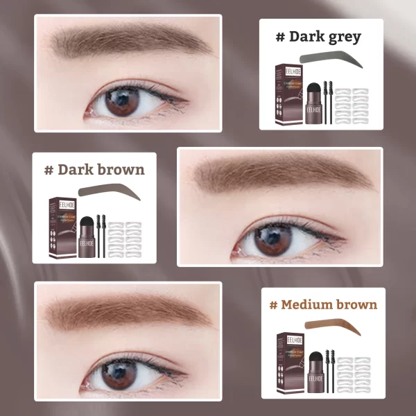 EELHOE 13-in-1 Eyebrow/Hairline Powder Set with 10 Stencils in 2 Shades
COMPARE WITH ANOTHER ON-LINE RETAILER AT $29!! - Image 4