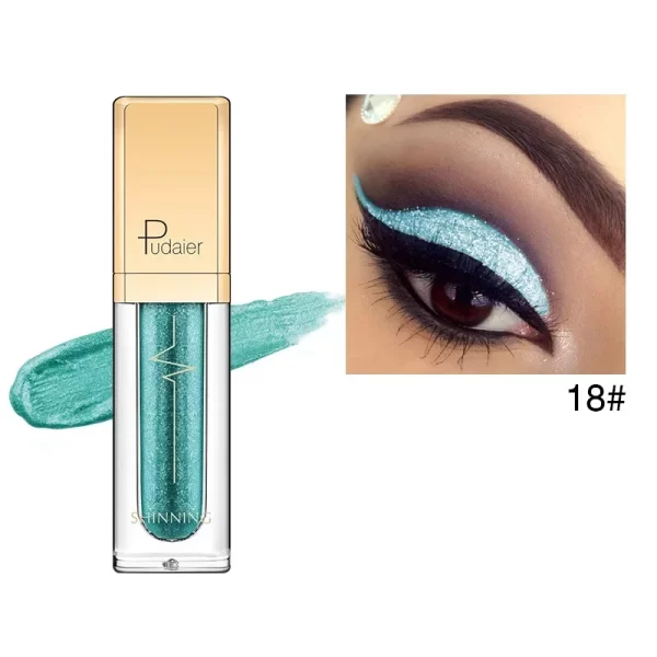 PUDAIER Glitter & Glow Liquid Eyeshadow in 18 Shimmering Colors - Image 3