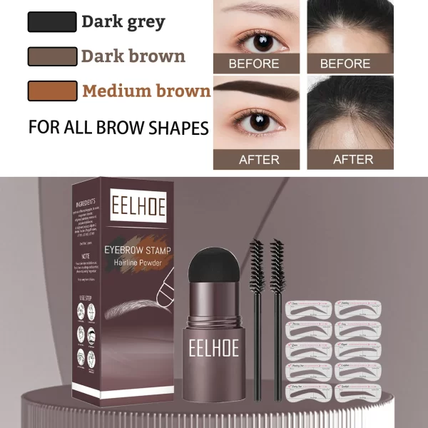 EELHOE 13-in-1 Eyebrow/Hairline Powder Set with 10 Stencils in 2 Shades
COMPARE WITH ANOTHER ON-LINE RETAILER AT $29!! - Image 5