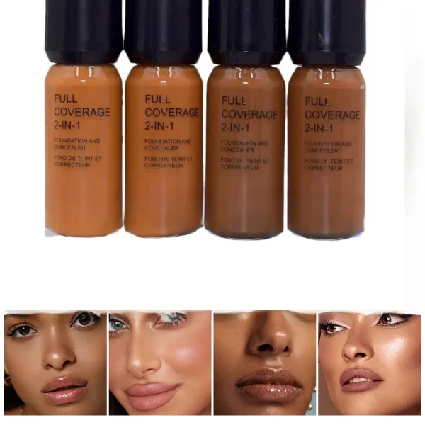 2-in-1 Foundation & Concealer – Radiant Coverage for Deeper Skin Tones