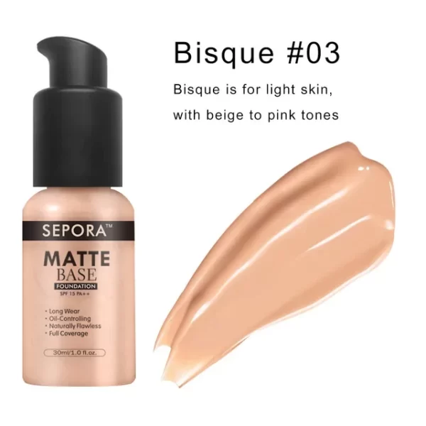 SEPORA 6-Color Matte Liquid Foundation - Image 11