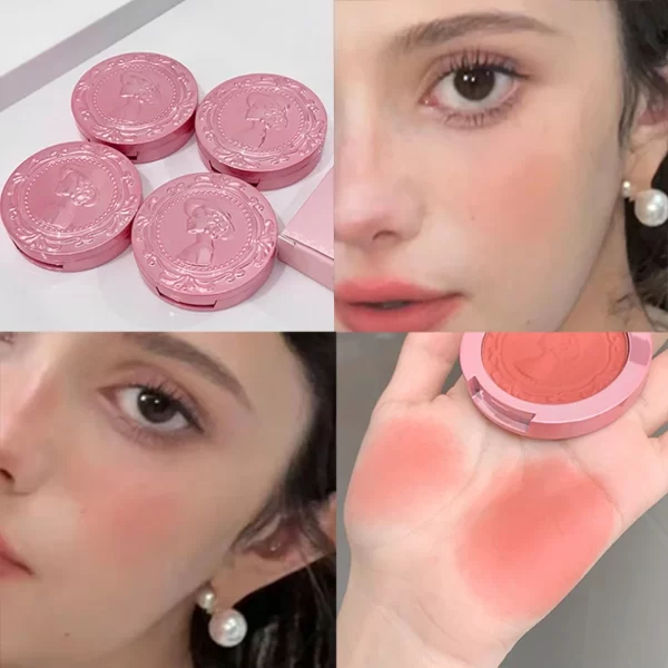 Three-Dimensional Relief Color Powder Blush – Natural, Tender Finish in 3 colors - Image 4