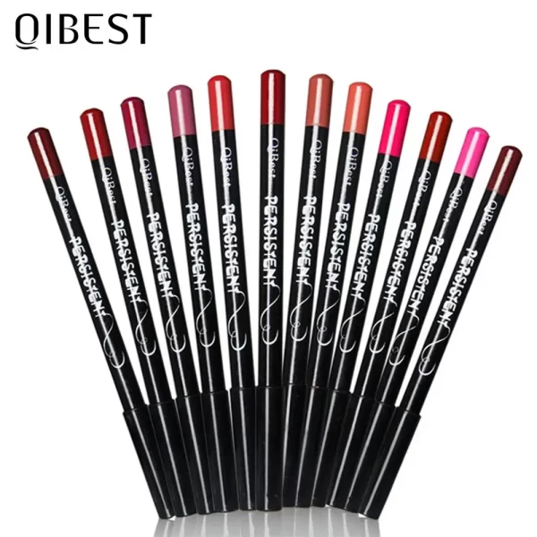 QIBEST Lipliner Set
 (12-Piece Waterproof Collection) - Image 2