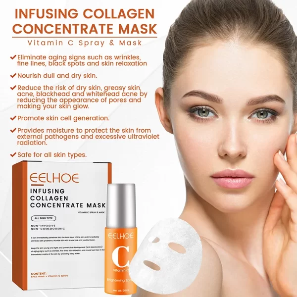 Hyaluronic Acid, Vitamin C, and Collagen Infusing Concentrate Mask - Image 5