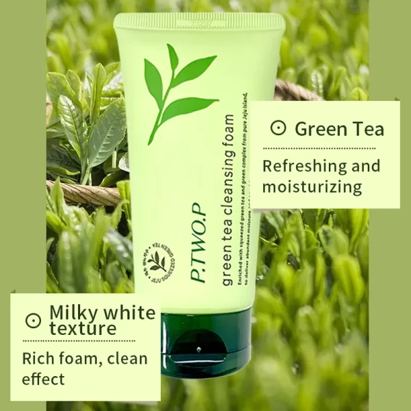 P.TWO.P Green Tea Deep Cleansing Foam - Image 3