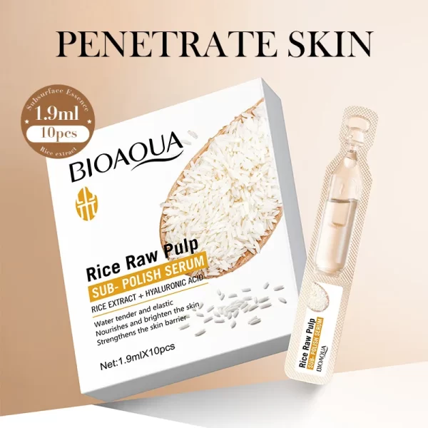 BIOAQUA Rice Pulp Face Serum Ampoules - Image 2