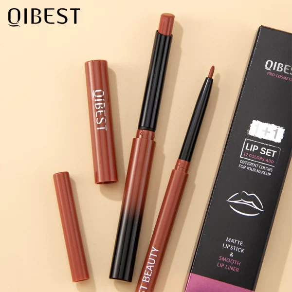 QIBEST Lipstick & Lipliner Set