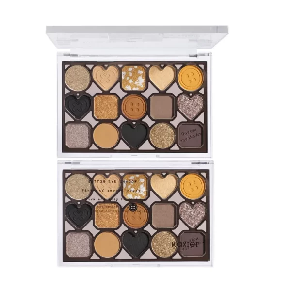 15-Shade Eyeshadow Palette – Matte, Glitter & Shimmer in 3 Color Combinations