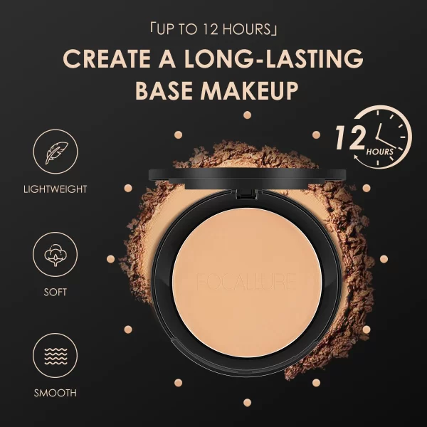 FOCALLURE Mineral-Based Powder Foundation – 7 Shades - Image 2