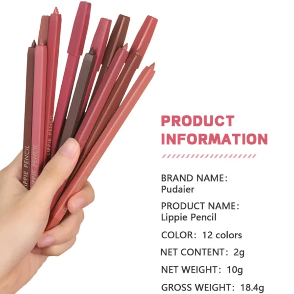PUDAIER Lippie Lip Liner – Creamy Matte Formula  Available in 12 Shades - Image 4