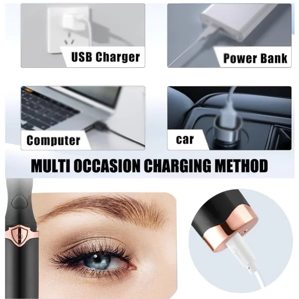USB Rechargeable Heated Eyelash Curler - Image 6