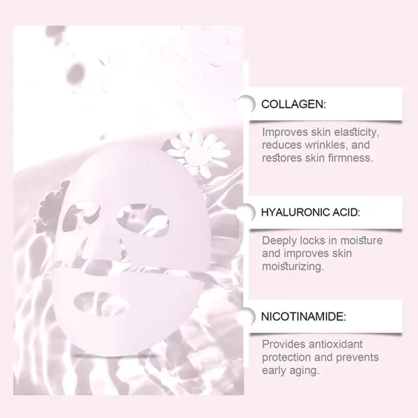 Pink Collagen Gel Salmon Facial Mask - Image 4