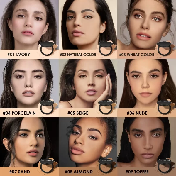 FOCALLURE Mineral-Based Powder Foundation – 7 Shades - Image 3