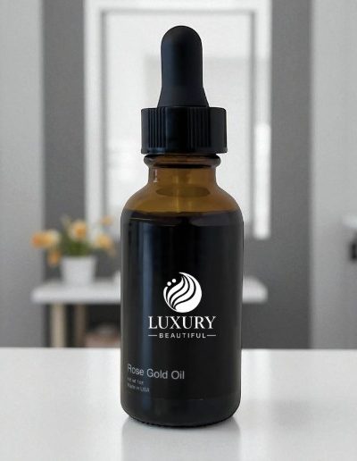 Luxury Rose Gold Anti-Aging Facial Oil – Omega Fatty Acids & Antioxidants for Collagen Boost
