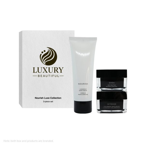 Nourish Luxe Collection - Shea Body Butter, Hyaluronic Moisturizer & Hand Cream Gift Set