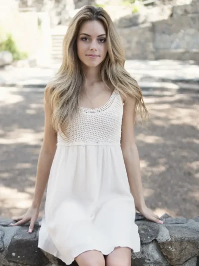 White Summer Drop Waist Dress